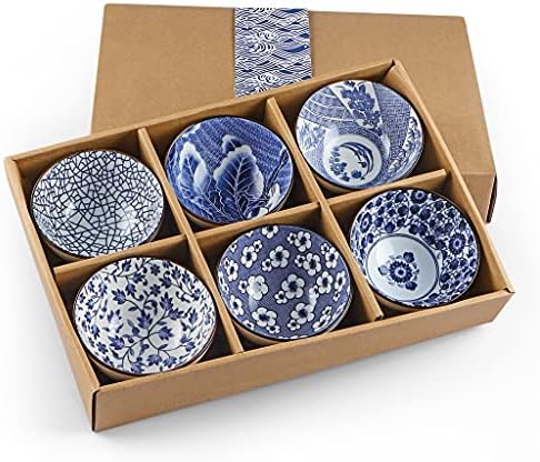 Ceramic Rice Bowls 10 oz, Japanese Style Bowl Gift Set, Assorted