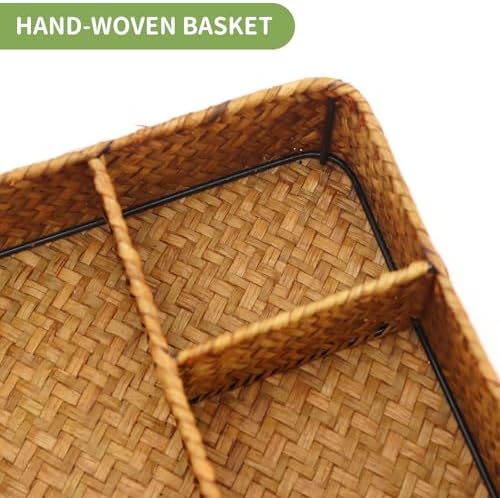 Nonam 4-Section Seagrass Tea Bag Organizer