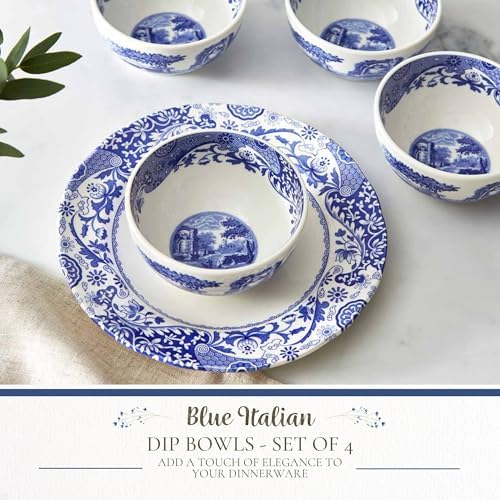 Spode – Blue Italian Blue Italian Dip Bowls – BlueWhite, Set of 4