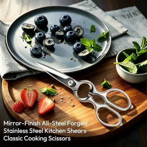 Detachable Kitchen Shears Full-Steel Forged Scissors Mirror-Polished