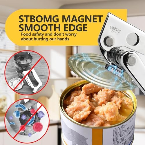 Commercial Can Opener Heavy Duty,Effortless Easy Turn Design for Large