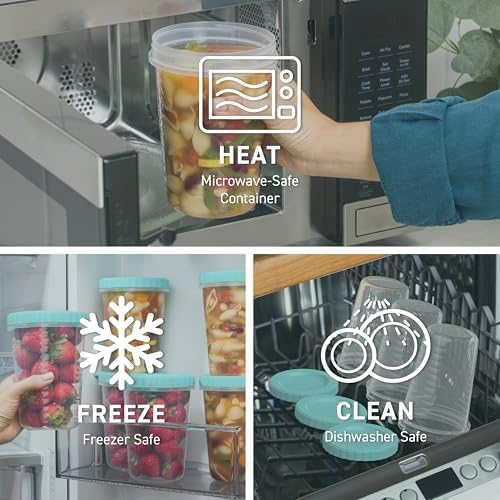 Bentgo Prep - 20 Piece 32 fl oz Leak-Proof Deli Containers with Lids