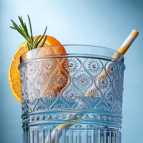 Godinger Whiskey Glasses, Acrylic Drinking Glasses Set, Elegant