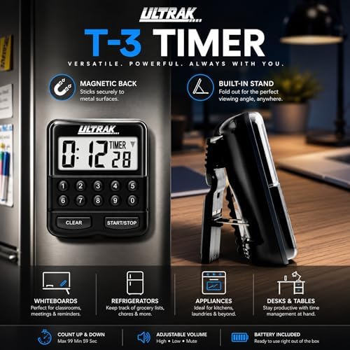 ULTRAK T-3 Digital Count Up/Down Timer, Magnetic