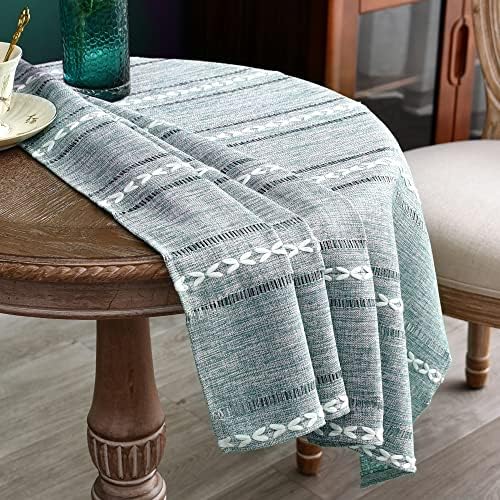 NEWISHER Embroidered Small Square Tablecloth, 36x36 Inch End Table