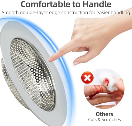 3 Pack Sourdough Drain Catcher, 4.5" Sink Drain Strainer