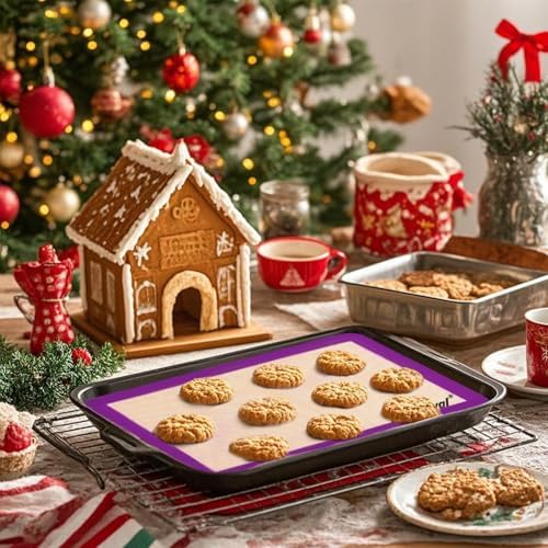 4 Pack Silicone Baking Mats, Half and Quarter Sheets