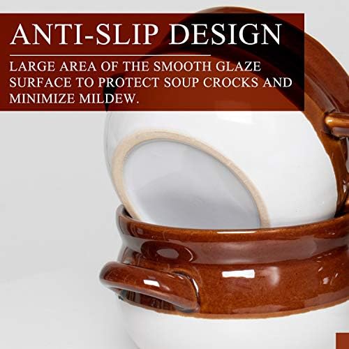 Vumdua French Onion Soup Bowls with Handles, 16 Oz Ceramic Soup