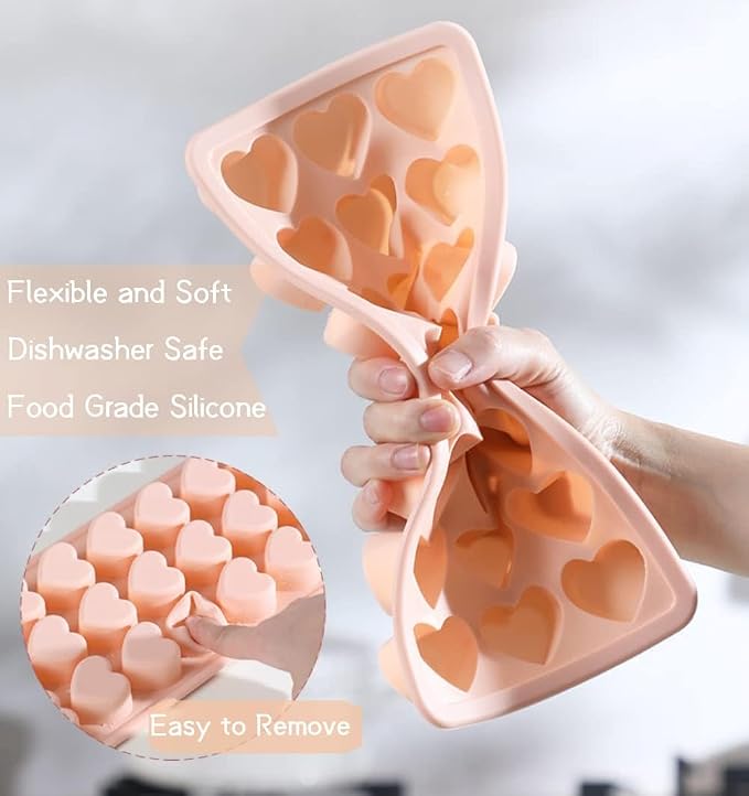 2 Pack Heart-Shaped Ice Cube Trays - Image 2