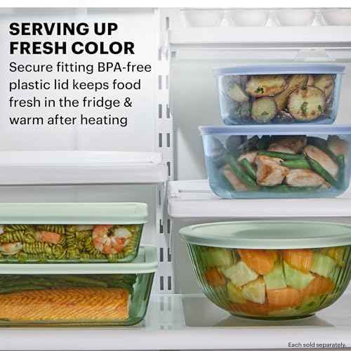 Pyrex Colors Tinted Food Storage Container Set, 12-Piece