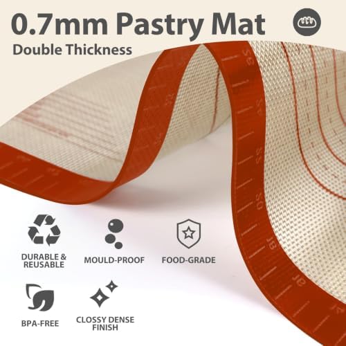 24" x 16" Silicone Baking Mat with Measurement Guides