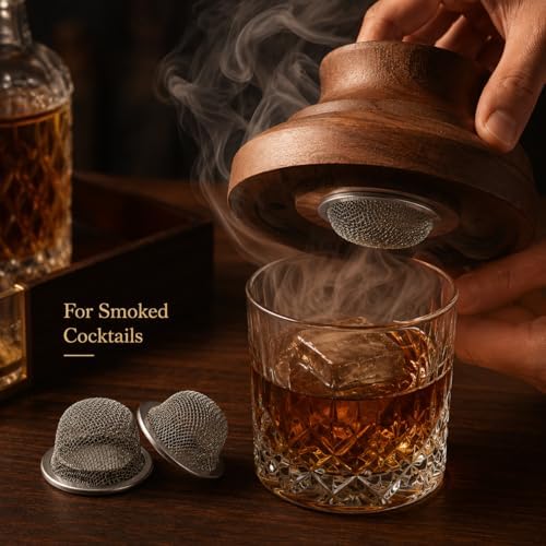 10 Pack Cocktail Smoker Screen Filters, Double-Layer Stainless Steel