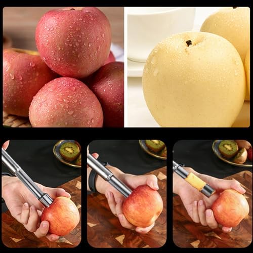 4-in-1 Stainless Steel Fruit Corer Set, Multi-Size Fruit & Pear Core