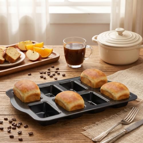 4 Pack Mini Loaf Pans 8-Cavity, Small Cornbread Pan, Banana Bread Pan