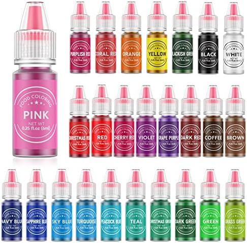 Food Coloring for Baking - 26 Vibrant Cake Coloring Liquid Set for