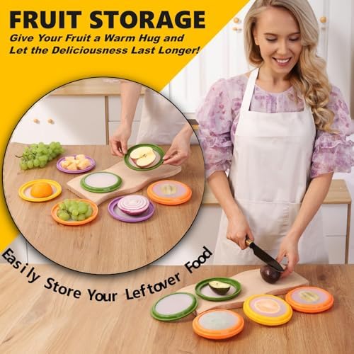 Silicone Food Storage Containers, 4Pcs Avocado Saver