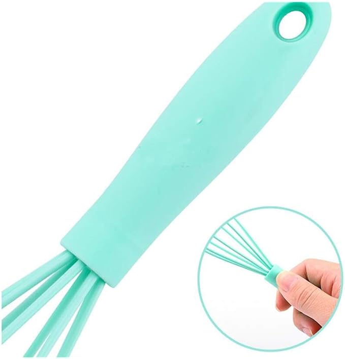 Silicone Whisk 5 Pcs Colorful Kitchen Mini Silicone Whisks, Whisk Set Egg Beater - Image 4