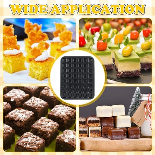 2 Pack Mini Brownie Bites Pan with Dividers, Small Square Muffin Pans