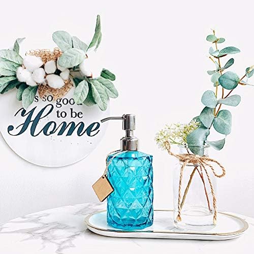 JASAI 12 Oz Diamond Design Soap Dispenser