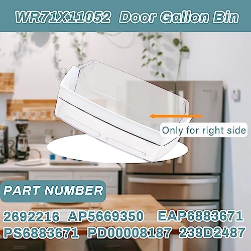 2PCS WR71X11052 Gallon Bin for Right Side Compatible with ge