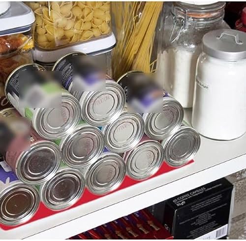 3pcs Silicone Fridge Storage Rack for Beverage Cans, Red