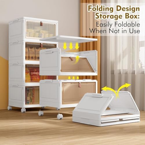 YFXCVSL Plastic Storage Bins with Lid, 32QT