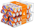 SCAVATA 4 Pack Soda Can Organizer for Refrigerator, Stackable Canned Food Pop Cans Container Can Holder Dispenser with Lid for Fridge Rack Freezer, Clear Storage Bins-Holds 12 Cans Each (Transparent)
