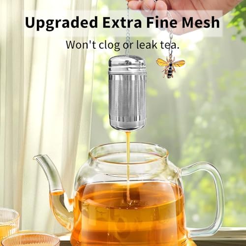 2 Pack Extra Fine Mesh Tea Infuser for Loose Leaf Tea Steeper