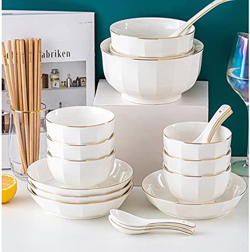 Chicken Salad Bowl Ceramic Bowls, Home Ramen Bowls for Pasta, Berries