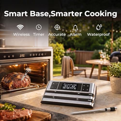 Wireless Smart Meat Thermometer, Dual-Sensor Probe