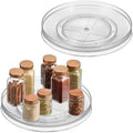 iDesign 11-Inch Round Lazy Susan Organizer, Set of 2, Clear