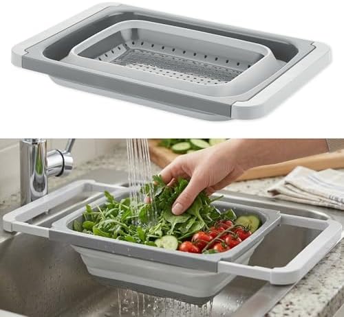 Hakan Collapsible Colander Strainer with Extendable Handles | 5.8 qt