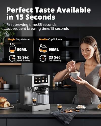 AIRMSEN 20 Bar Espresso Machine, Stainless Steel