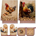 Leinuosen Farm Rooster Kitchen Decor Set
