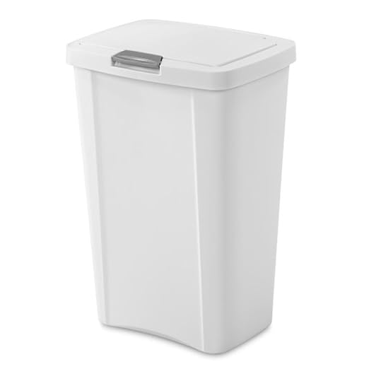 Sterilite 13 Gallon TouchTop Wastebasket Trash Can Garbage Recycle Bin by Sterilite