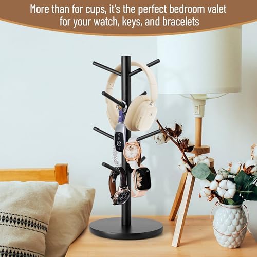 MyLifeUNIT Large Mug Holder Tree, 360° Rotated Coffee Cup Holder, 8
