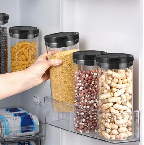 Glass Spaghetti Pasta Storage Container with Lids 65oz - 12inch Tall