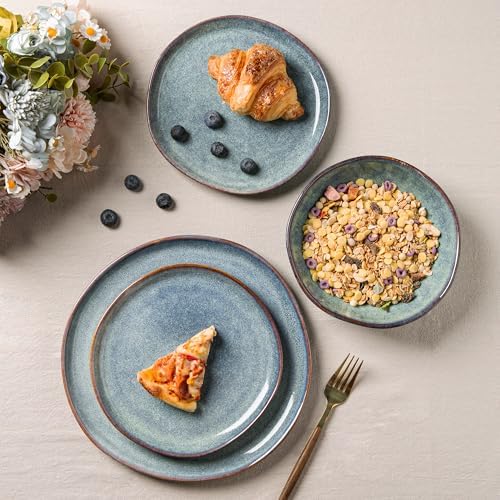 AmorArc Ceramic Dinnerware Sets for 8, 24Pcs Plates and Bowls Sets Dishes