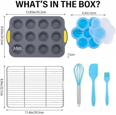 Air Fryer Egg Bites & Collapsible Silicone Muffin Pan Set
