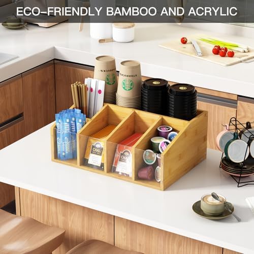 Coffee Station Condiment Organizer, Removable Dividers
