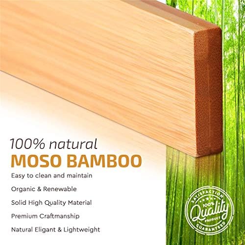 Ulalaza 2 Pcs Bamboo Drawer Dividers Spring Adjustable & Expandable