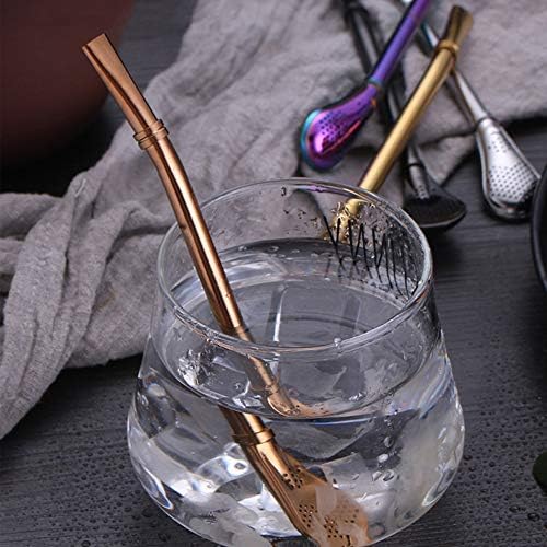 Stainless Steel Straw Filter Spoon, Yerba Mate Bombilla, Loose Leaf