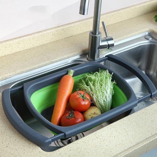 Colander collapsible, Colander Strainer Over The Sink Vegetable/Fruit