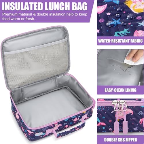 Fimibuke Kids Bento Snack Lunch Box with Thermo Insulated Toddler
