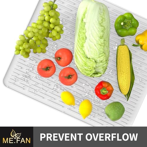 ME.FAN Silicone Dish Drying Mat for Kitchen Counter, Dish Drying Pad