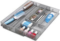 Honey-Can-Do Expandable Steel Mesh Drawer Organizer, 7 Compartments, Silver, Adjustable 11.5 to 20 Inches Wide