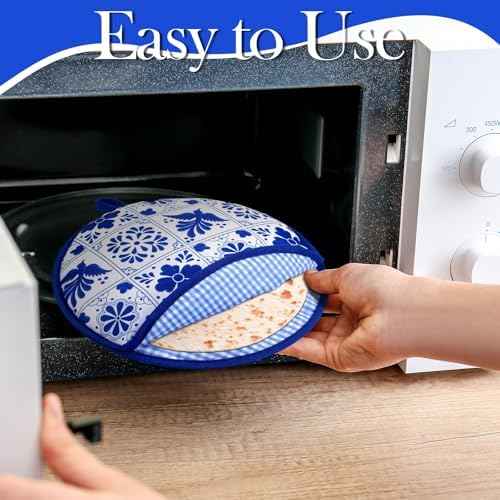 Honeydak 2 Pcs 12 Inch Tortilla Warmer Pouch,Blue