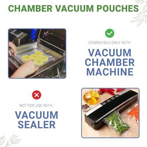 1,000 Pack Clear 10" x 12", 3 mil Chamber Vacuum Sealer Bags