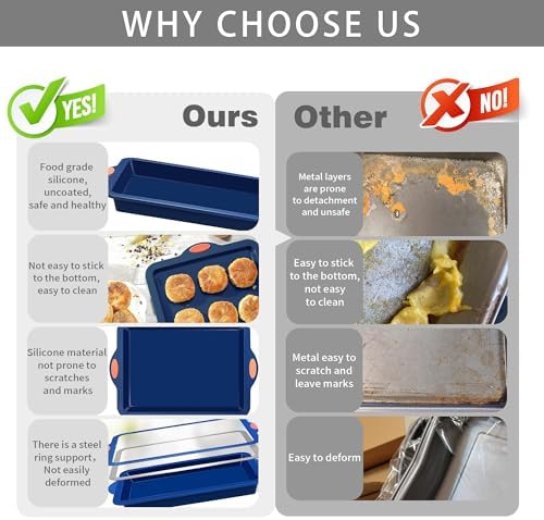 To encounter Silicone Baking Pans Set, 4 Pieces Nonstick Bakeware Set