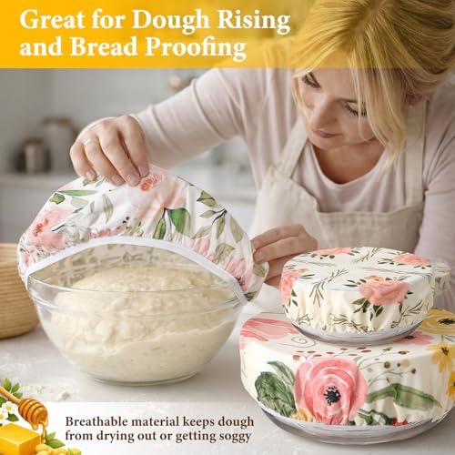 Reusable Beeswax Bowl Covers, 6 Pack, 4"-12"